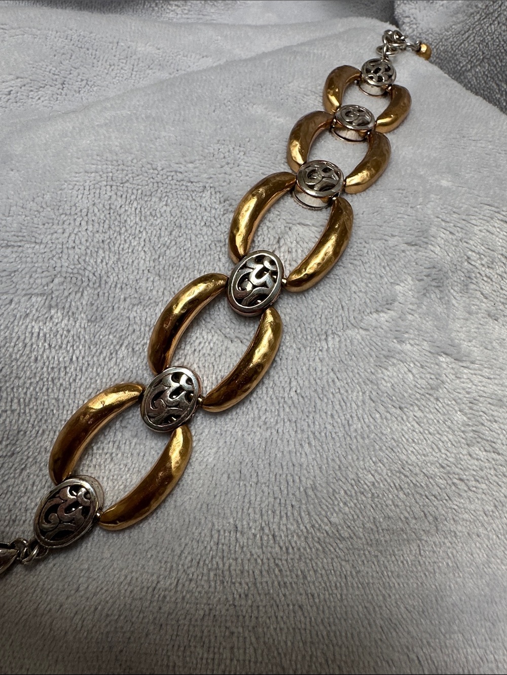 Brighton Gold and Silver Link Bracelet - Women's Elegant Two-Tone Bracelet - Picture 3 of 7
